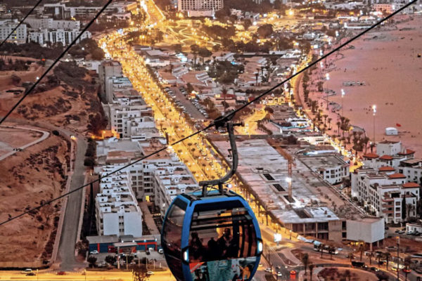 Téléphérique d'Agadir la nuit