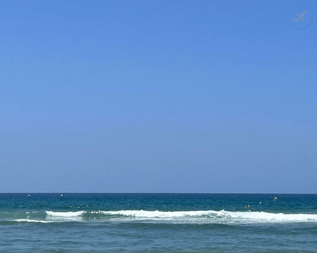 La mer d'Agadir une journée d'hiver