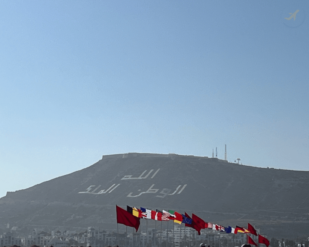 Colline d'Agadir Oufella visible depuis la plage