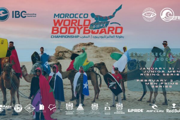Affiche du championnat mondial de bodyboard à Agadir