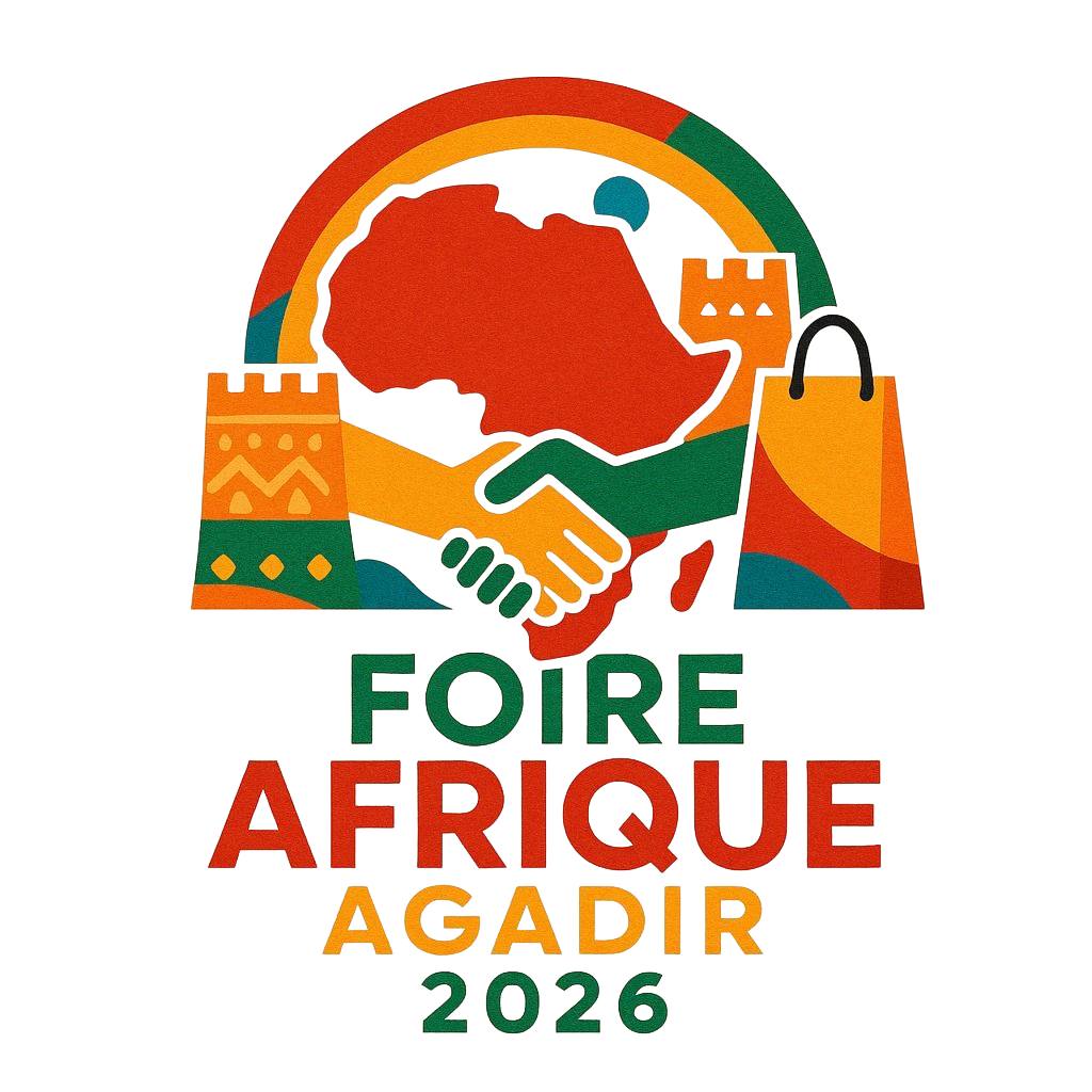 Affiche qui annonce la Foire Afrique sur Agadir très prochainement