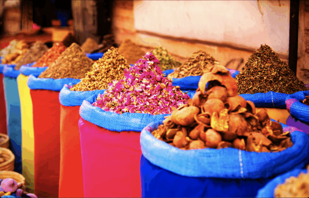 épices et produits du terroir qu'on peut retrouver au salon de l'économie sociale et solidaire à Agadir