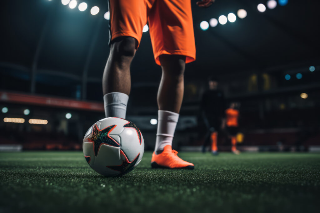 Joueur marocain pendant le match de futsal à Agadir
